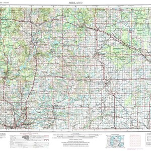 1954 Topo Karte des MidlandMichigan Manistee National Forest