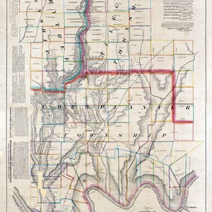 Carte Lloyds de 1864 de la grande région pétrolière de la rivière Allegheny en Pennsylvanie