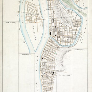1889 Map of Wheeling West Virginia