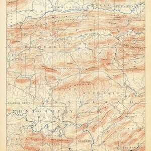 Carte topographique de 1890, Hot Springs, Arkansas