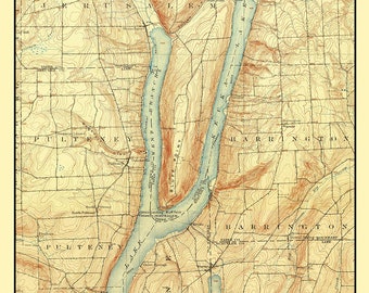 1903 Map of Keuka Lake New York