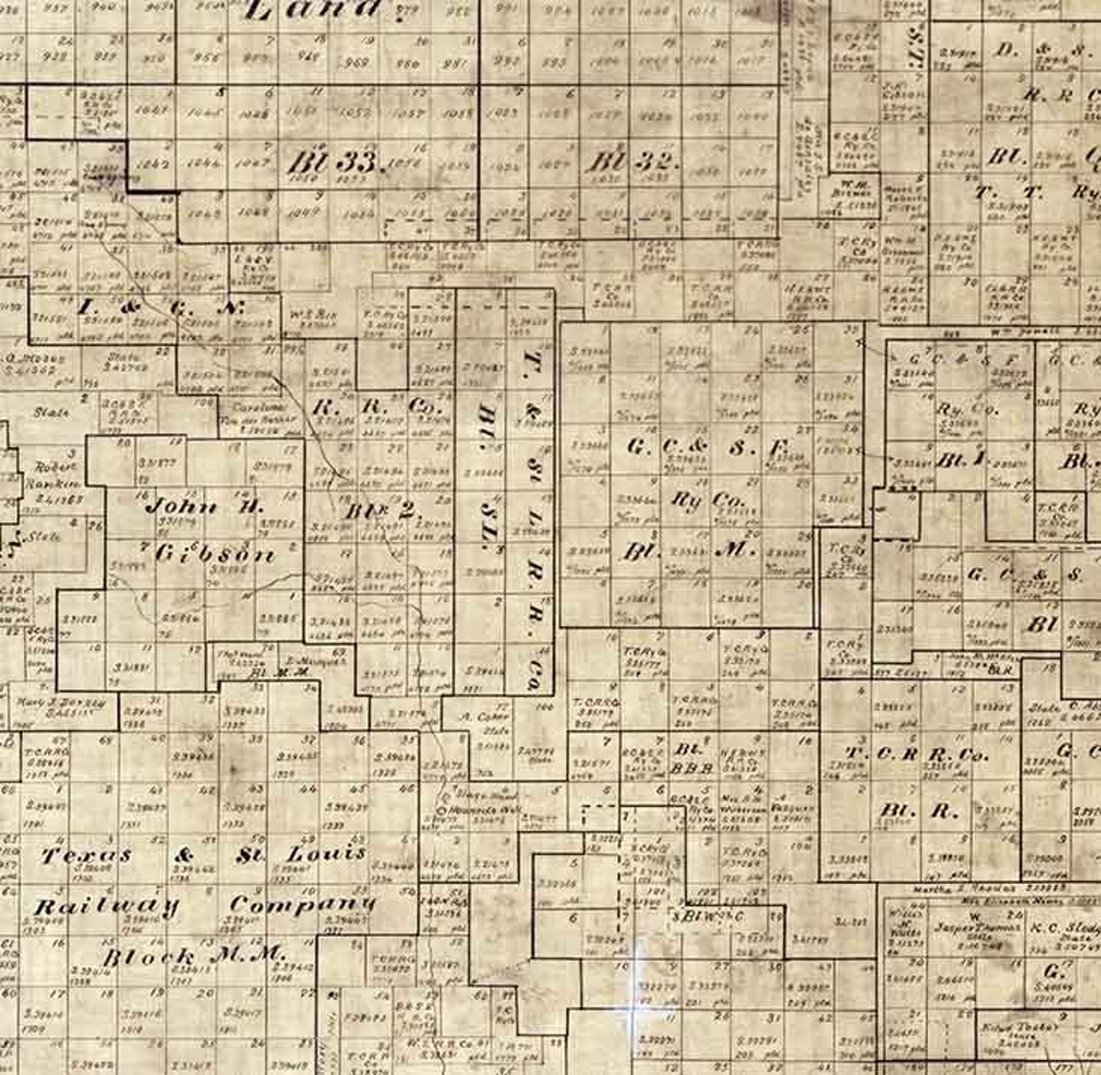 1894 Farm Line Map of Crockett County Texas Etsy