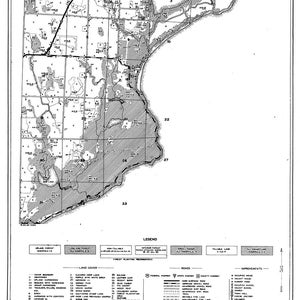 1942 Town Map of Sevastopol Door County Wisconsin Etsy