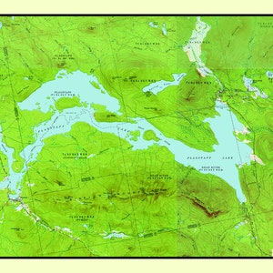 1962 Map of Flagstaff Lake Maine