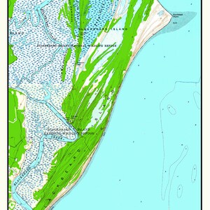1988 Mapa de la isla de Barba Negra Georgia