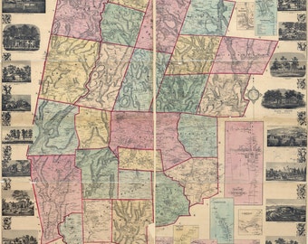 1859-Karte von Litchfield County, Conneticut