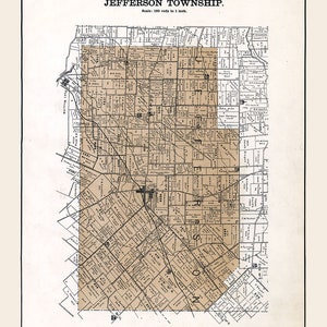 1896 Map of Jefferson Township Greene County Ohio