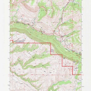Carte topographique 1993 de Shell Falls, Wyoming, WY, forêt Bighorn