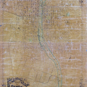 1851 Map of Oswego Oswego County New York
