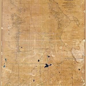 Carte 1884 du comté de Hernando en Floride
