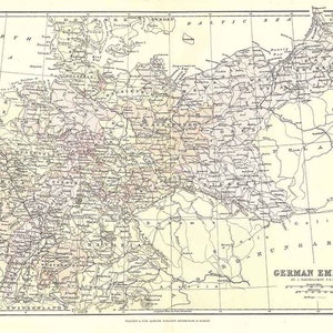 1885 Map of German Empire