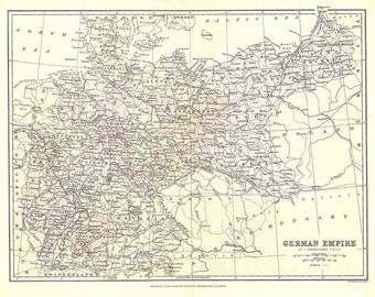 1885 Map of German Empire