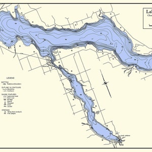 1959 Map of Lake Charlevoix Michigan