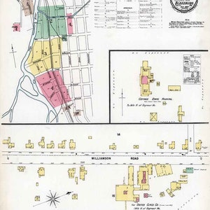 Carte Sanborn 1897 de Blossburg, comté de Tioga, Pennsylvanie