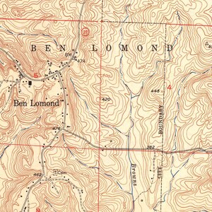 1951 Topo Map of Ben Lomond Arkansas Paraloma Brownstown Etsy