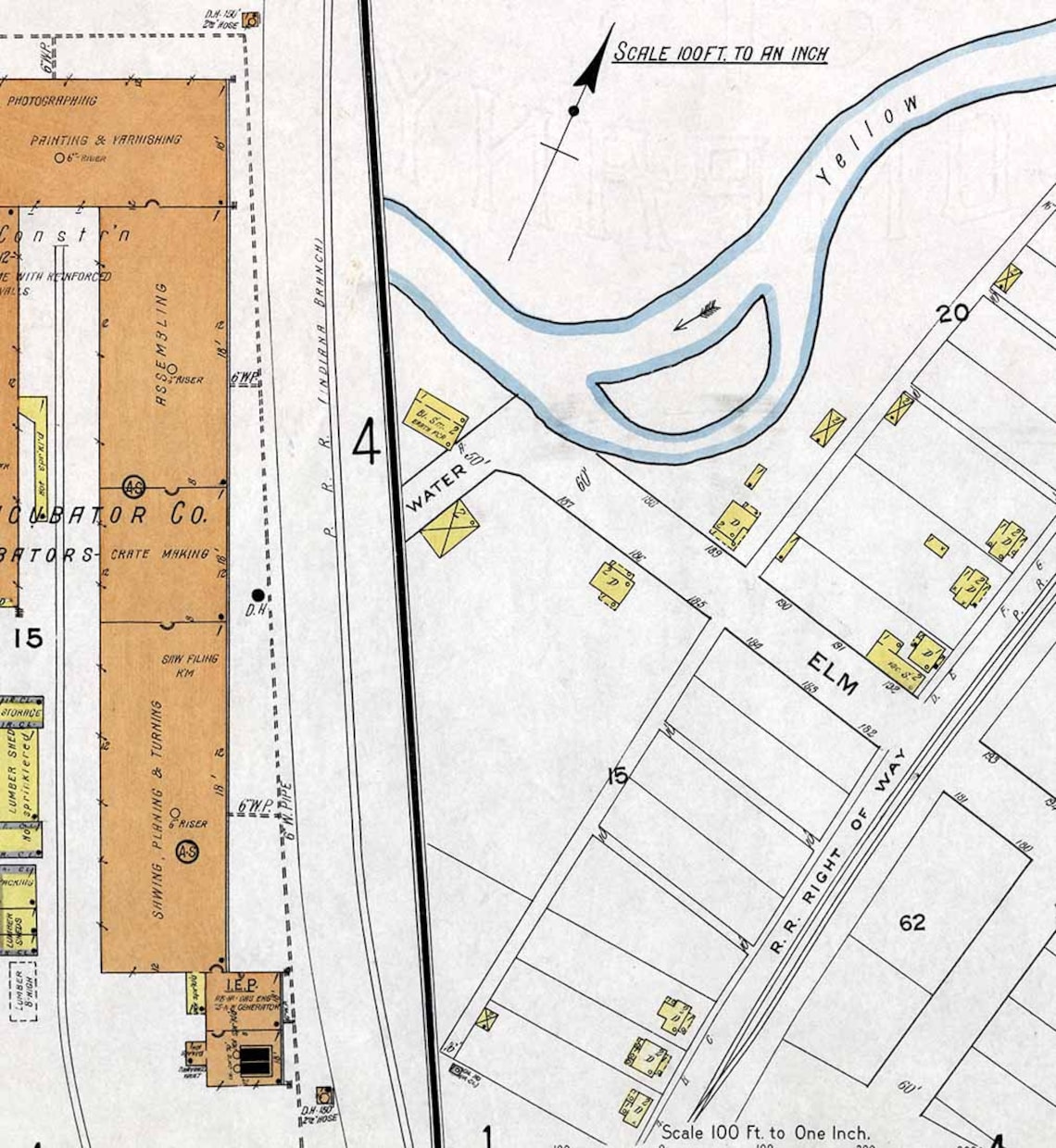 1917 Town Map of Homer City Indiana County Pennsylvania Etsy