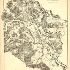 1867 Map of Fredericksburg Virginia
