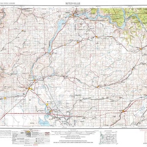 1953 Topo Karte von Ritzville Washington