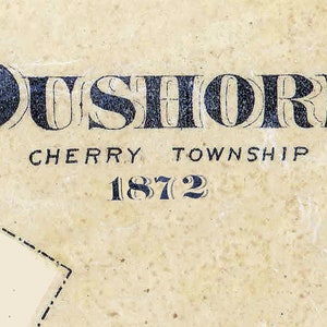 1872 Town Map of Dushore Sullivan County Pennsylvania - Etsy
