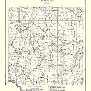 May include: A black and white map of Wayne Township, Ohio, from 1888. The map shows the township's roads, rivers, and the names of the residents who lived there. The map also includes the names of the local businesses and the names of the township's officials.