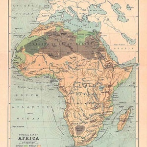 1888 Physical Map of Africa