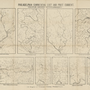 1866 Karte Die Öl Region von Venango County PA
