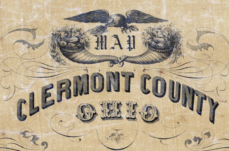 1857 Farm Line Map of Clermont County Ohio Etsy
