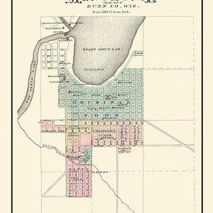 1878 Kaart van Menomonie Wisconsin