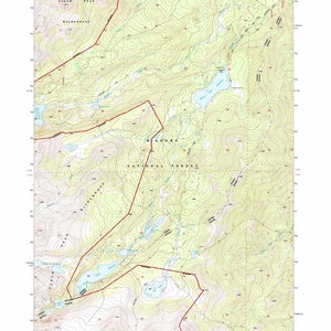Carte topographique 1993 du réservoir de Willow Park, Wyoming, WY, forêt Bighorn