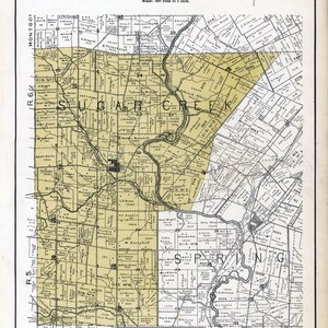 1896 Map of Sugar Creek Township Greene County Ohio