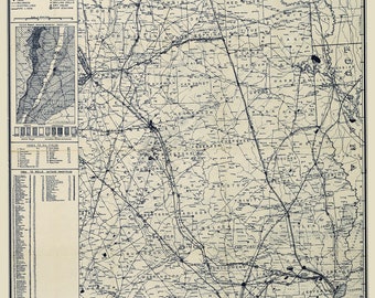 1921 Map of East Texas Geology and Oil Fields
