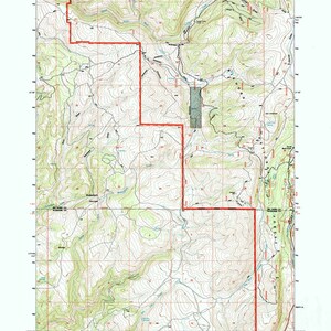 Carte topographique 1993 de Brokenback Narrows, Wyoming, WY, forêt Bighorn