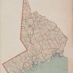 1893 Mapa del condado de Fairfield Connecticut