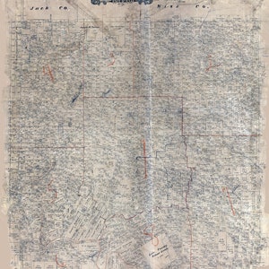 1889-Karte von Parker County Texas Weatherford
