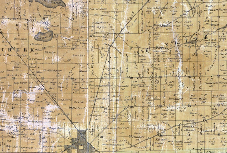 1857 Map of Walworth County Wisconsin Whitewater Etsy