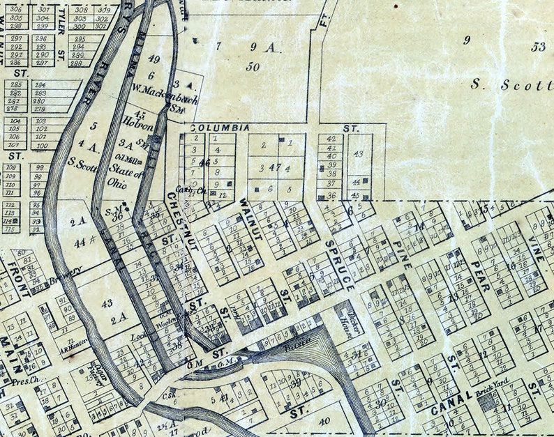 1860 Map of Saint Marys Auglaize County Ohio Etsy