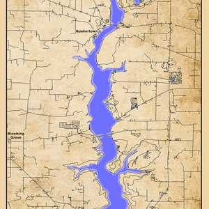 Carte 2024 du comté de Brookville Lake Franklin dans l'Indiana