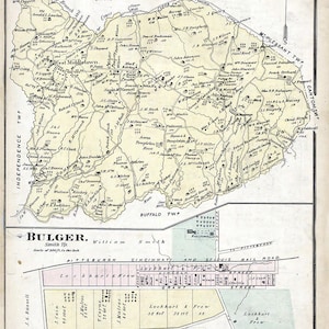 Mapa de 1876 de Hopewell Township, Condado de Washington, Pensilvânia