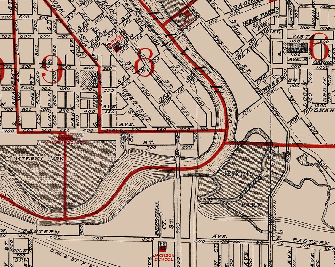 Buy 1900 Map of Janesville Wisconsin Online in India - Etsy, image size:1130x900