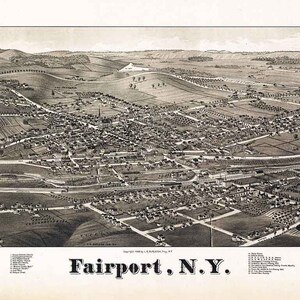 1885 Panorama-Karte Fairport New York