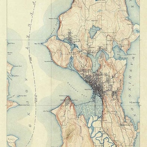 1894 Topo Karte von Mikronesien, Washington Blake Island