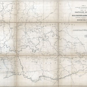 1887 Carte du comté de Hancock, Kentucky et parties de l'Ohio Grayson Breckinridge