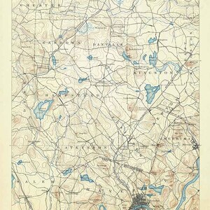 1890 Topo Map of Haverhill Massachusetts Quadrangle
