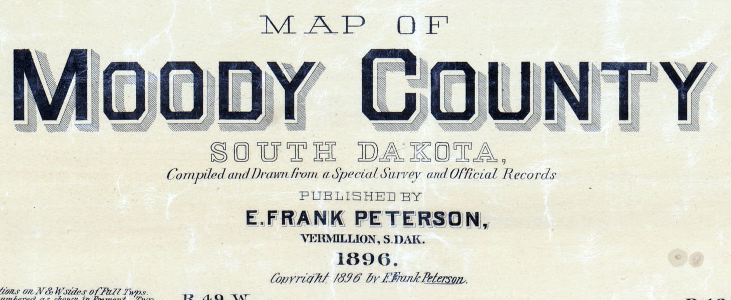 1896 Map of Moody County South Dakota Egan Etsy
