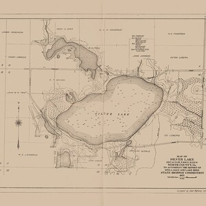 Carte du comté de Silver Lake Worth, Iowa, 1915