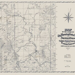 Carte 1885 de Carbon et du comté d'Albany, Wyoming