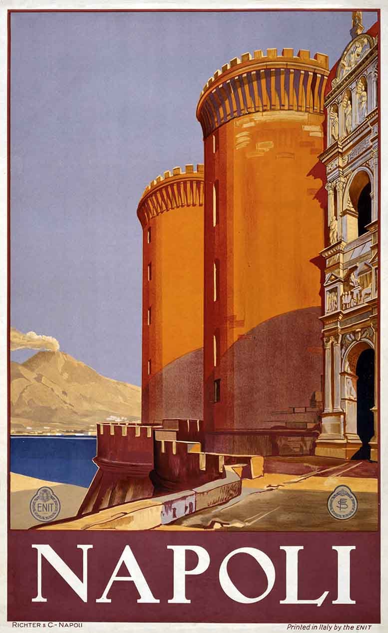 1920年 イタリア ナポリの旅行ポスター - Etsy 日本
