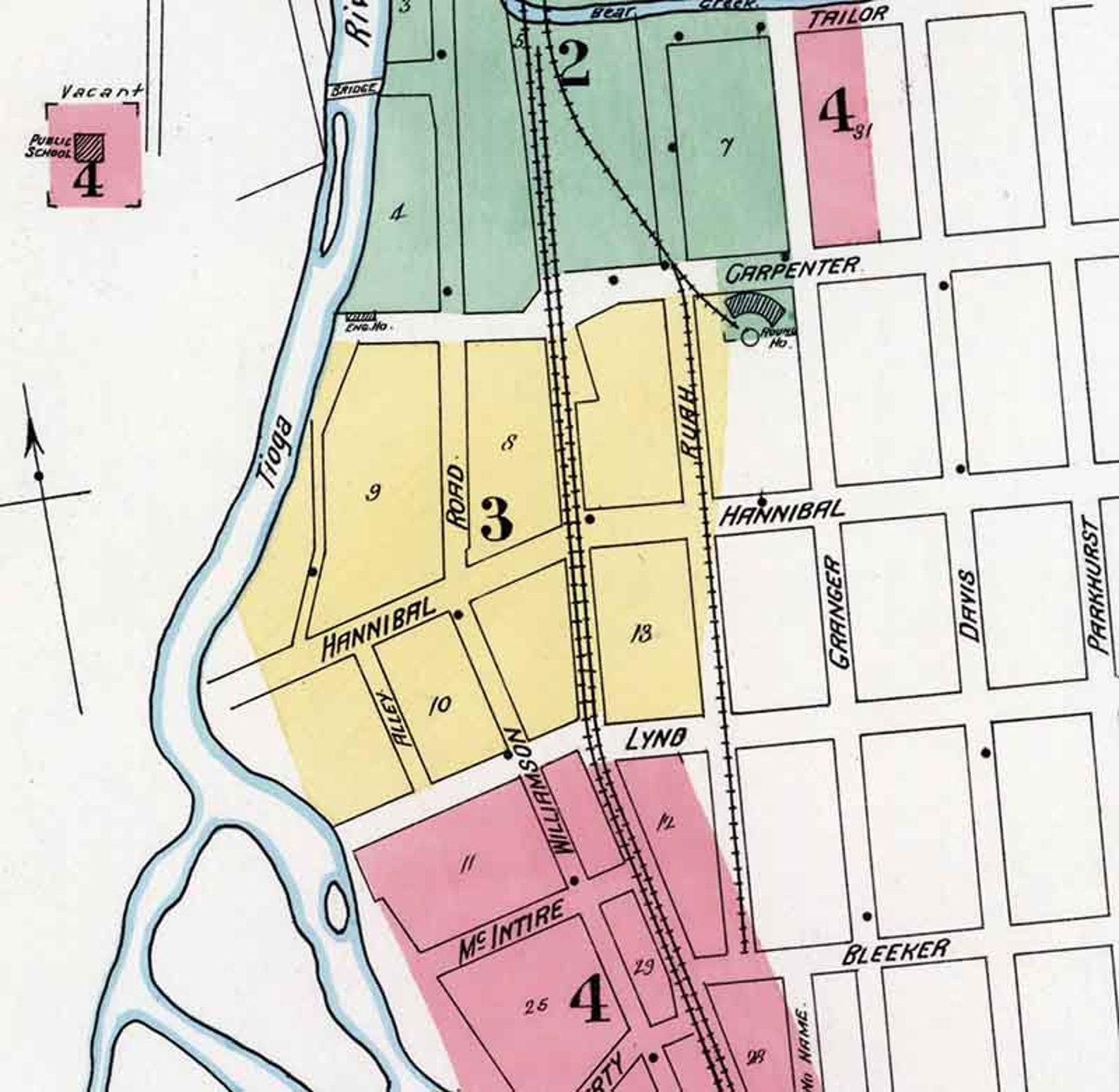 1897 Sanborn Map of Blossburg Tioga County Pennsylvania Etsy