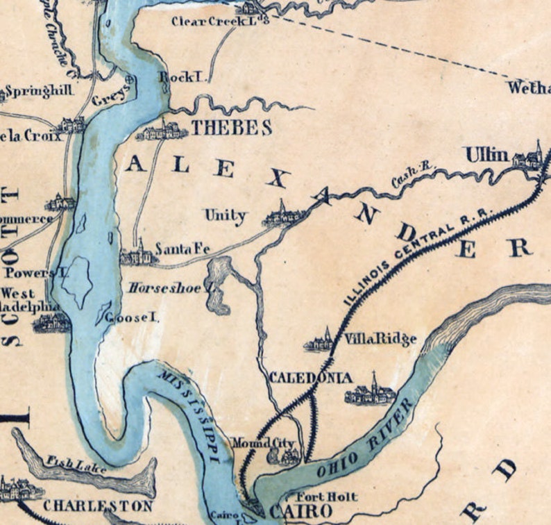 1863 Map of the Mississippi River and Valley | Etsy
