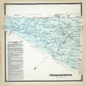 1873 Carte du canton de Charlestown, comté de Chester, Pennsylvanie